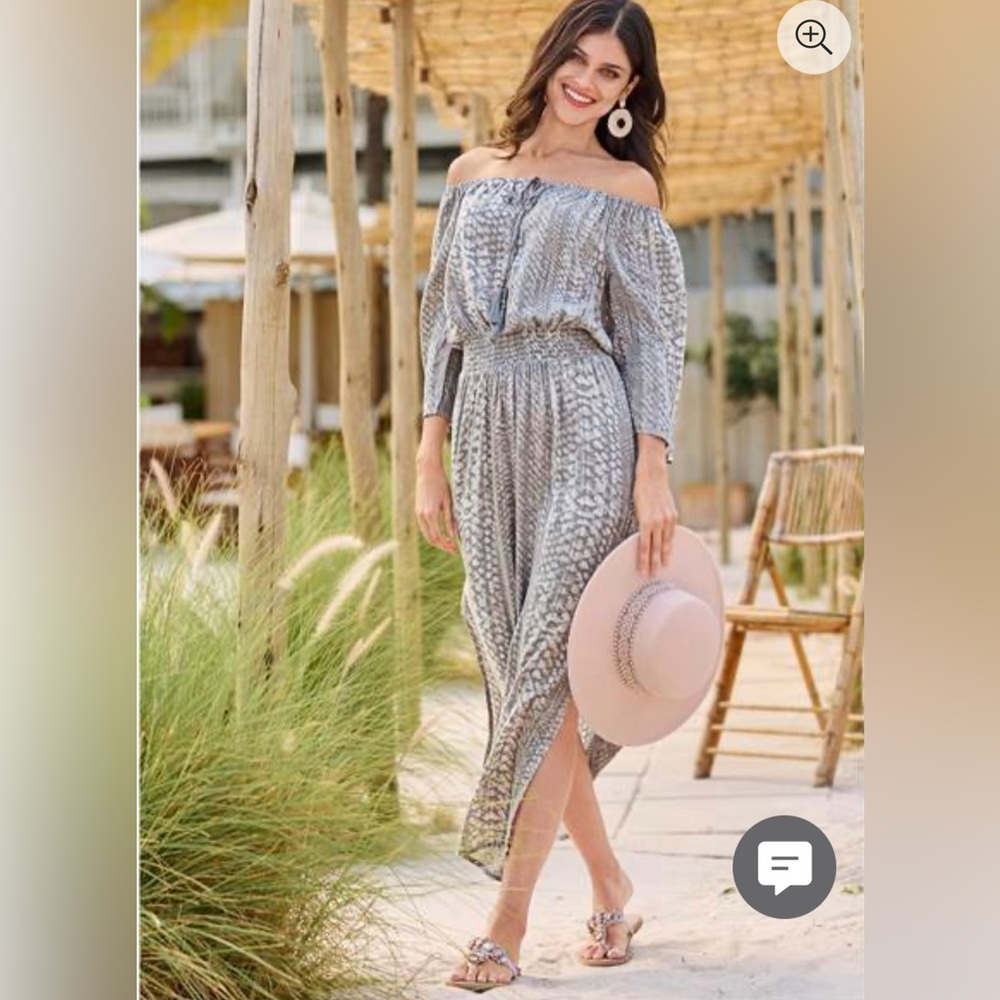 Strapless Off The Shoulder Silky Soft Gray Maxi Dress - 3X